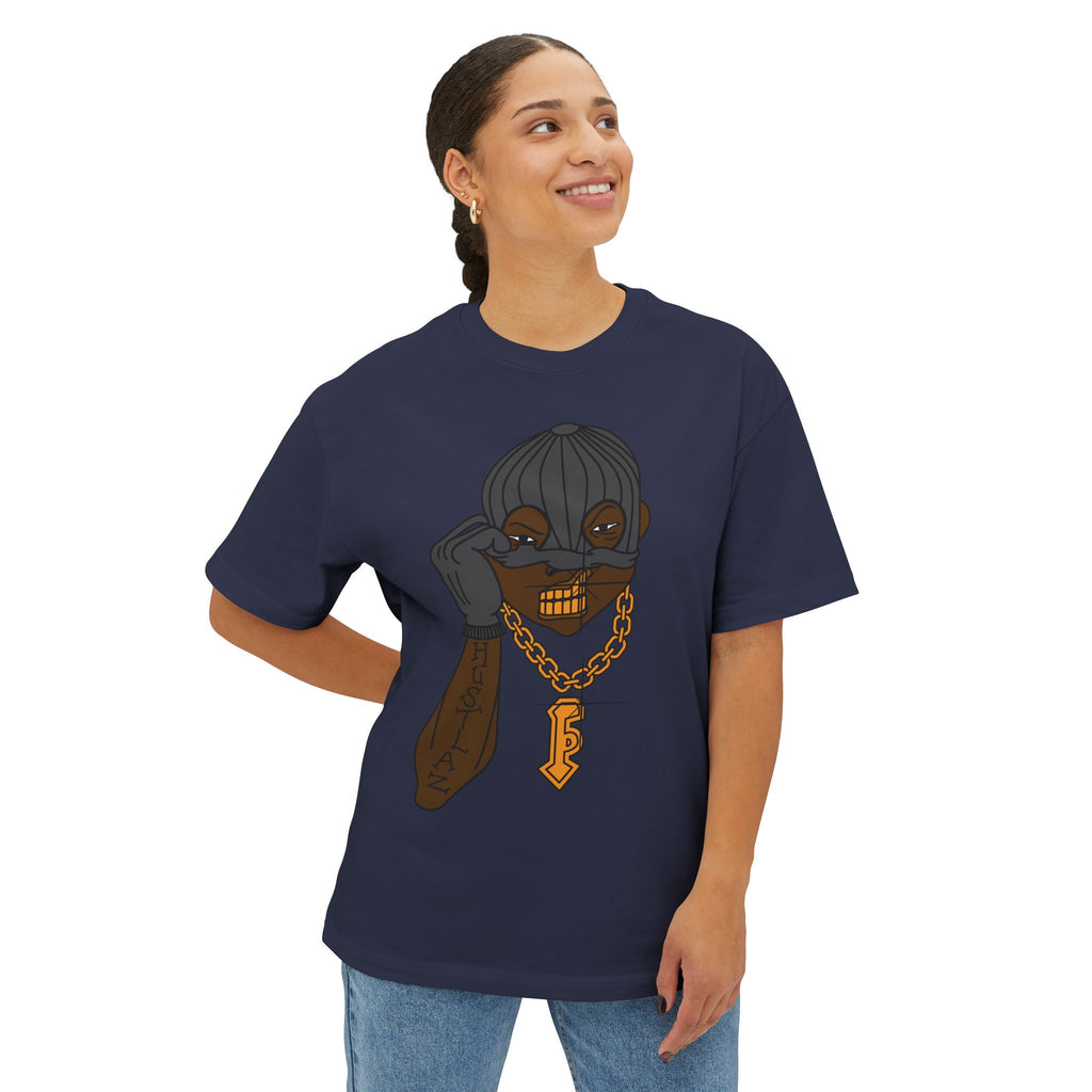 Gold Grill Mask Graphic Tee — Urban Streetwear Oversized T‑Shirt