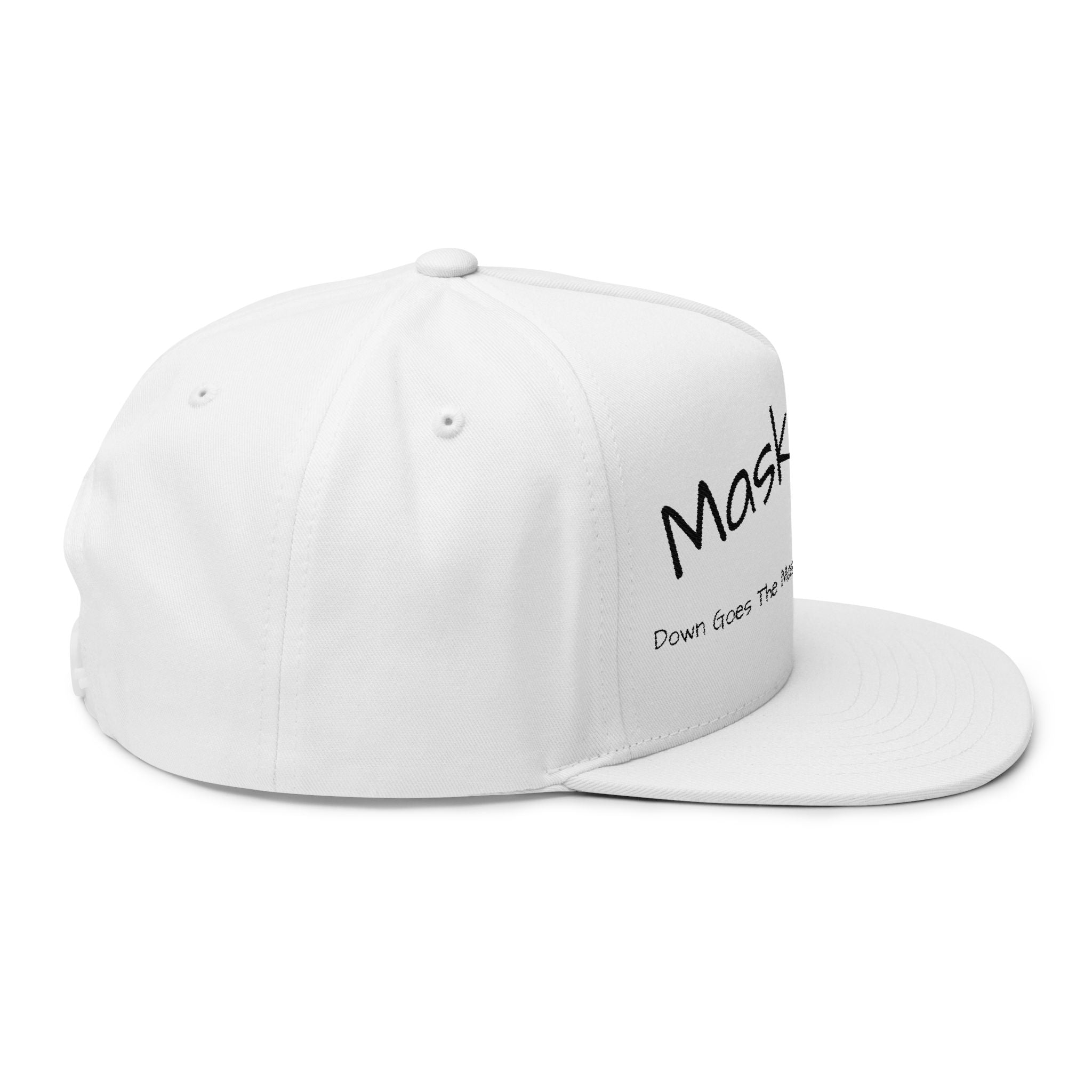 Flat Bill Cap — "MaskDown Gear" Embroidered Snapback Hat
